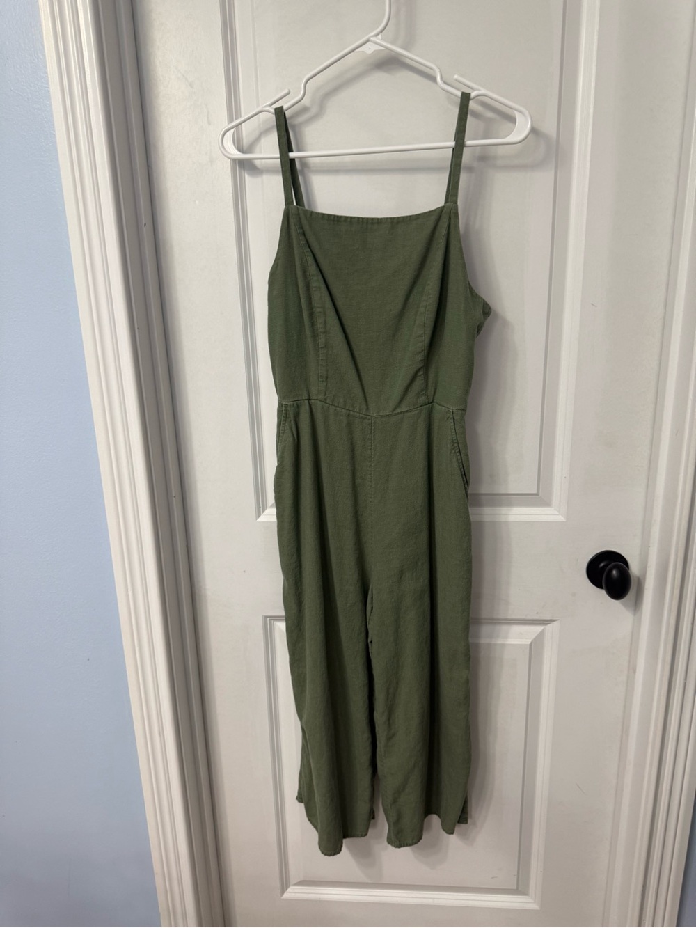 Old Navy Olive Smocked Top Jumpsuit